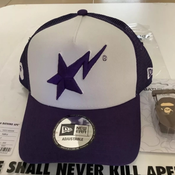 Bape Purple and White New Era Cap ‼️ NEW ‼️ - Picture 2 of 8
